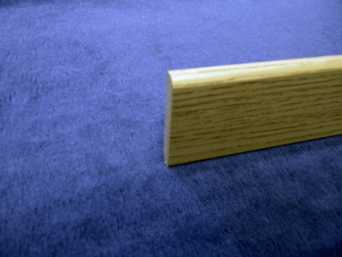 Holzsockelleiste, MDF-foliert, 60x10mm, 260cm, eiche