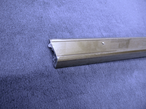 Treppenkantenprofil, aluminium, gelocht, 45x23, 100cm, bronze-eloxiert